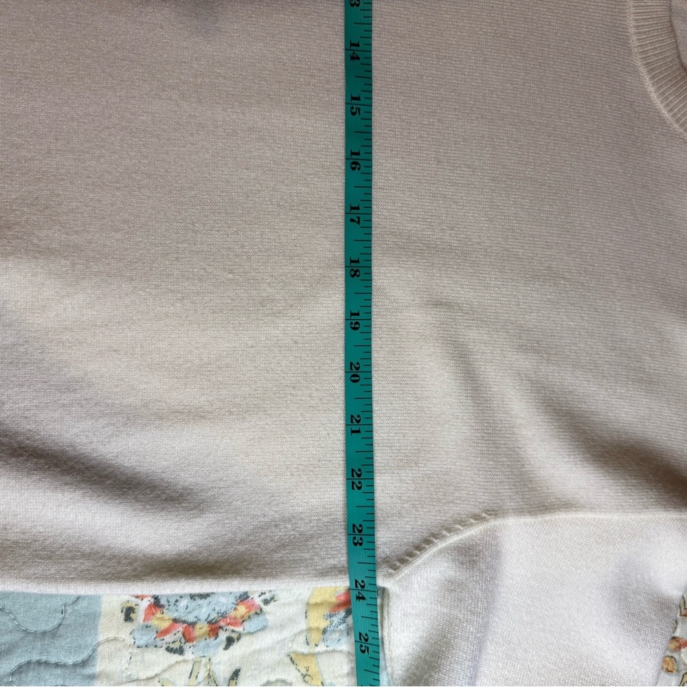 Anthropologie Ivory Long-Sleeve Pleated Twofer Sweater Maxi Dress size L Preppy - Picture 12 of 15